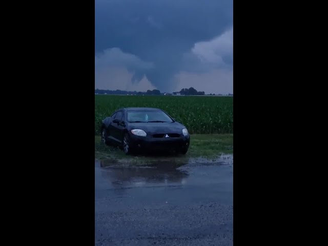 Viewer video of apparent tornado near Logansport