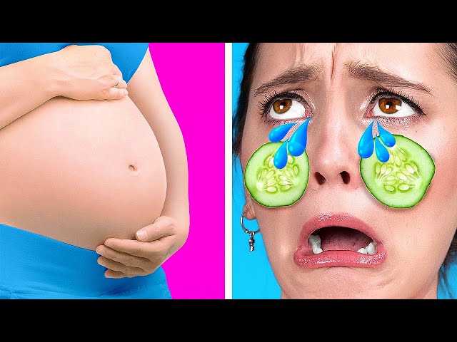 Funny Situations All Pregnant Know! Pregnancy Hacks And Tricks By A PLUS SCHOOL