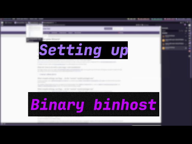 Setting up Gentoo for binary packages