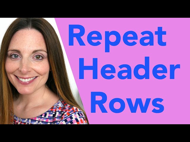 How to Repeat Header Rows in Excel (Repeat Title Rows on Each Printed Page)