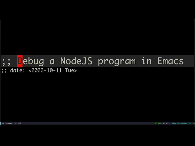 Debug NodeJS program in Emacs with dap-mode
