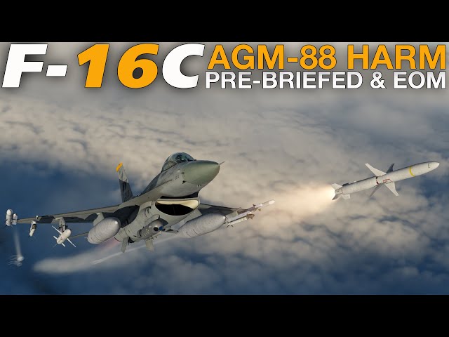 DCS F-16C Block 50 Viper AGM-88 HARM Pre-Briefed and EOM Tutorial!