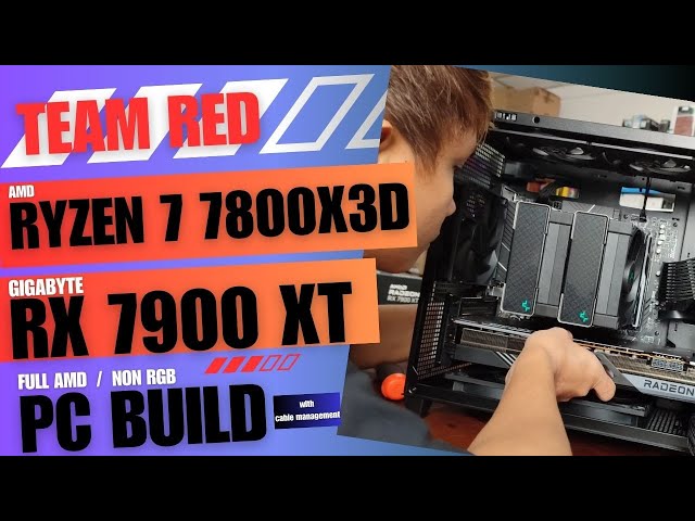 😱 NO RGB | RX 7900 XT | Ryzen 7 7800X3D Full AMD Gaming PC Build (Time-lapse) | PCB-83