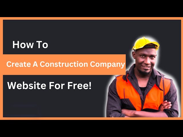How To Create A construction Company Website in WordPress for Free