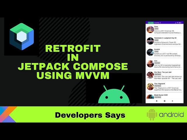 Retrofit Setup - MVVM with  Recycler View in Jetpack Compose | Kotlin | Android | Retrofit