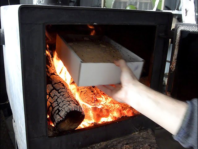 How to burn sawdust in a wood stove #shorts