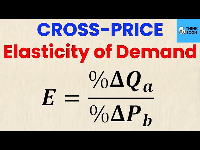 HOW TO Calculate the Cross-Price Elasticity of Demand | Economic Homework | Think Econ