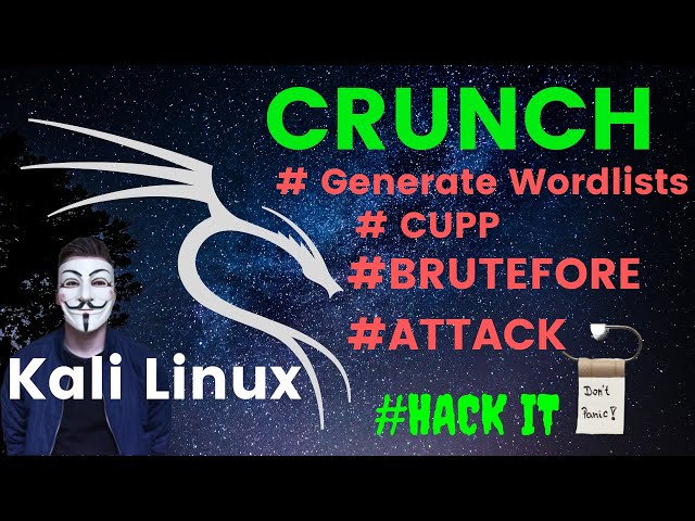 Crunch, Generating Wordlists in kali linux || Bruteforce