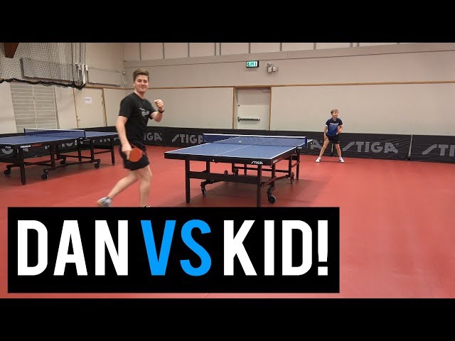 11 year old David Bjorkryd vs TableTennisDaily's Dan!