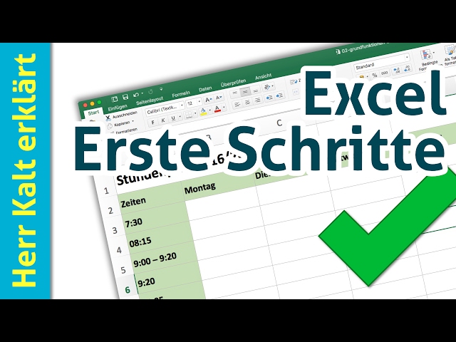 Erste Schritte mit Excel: Grundfunktionen verstehen – Anleitung/Tutorial