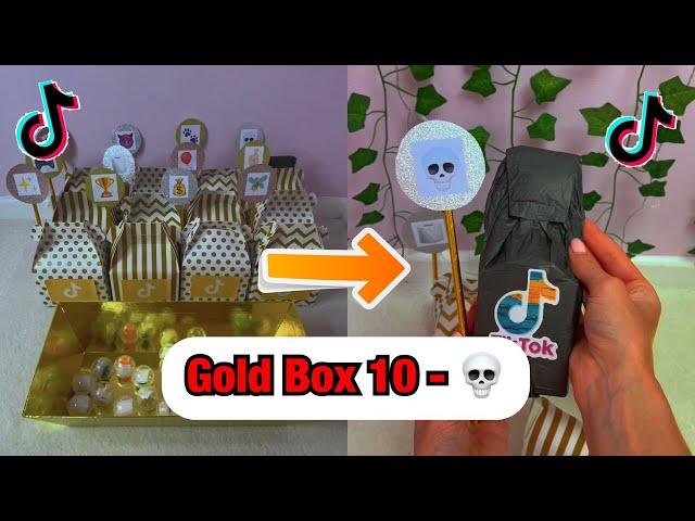 TikTok Mystery GOLD Boxes - Box 10!💀 *ASMR* #Shorts