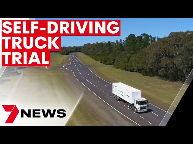 Self-driving truck trials to take place along Melbourne's Citylink at night | 7NEWS