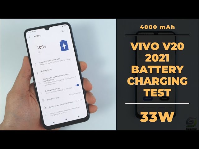 Vivo V20 2021 Battery Charging test 0% to 100% | 33W fast charger 4000 mAh