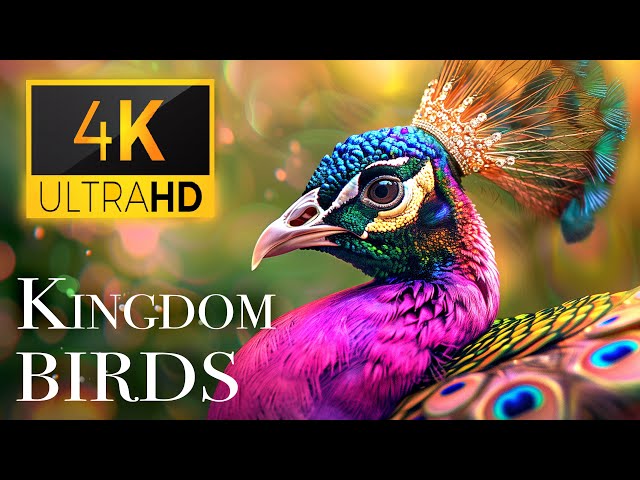 Majestic Kingdom of Birds with Sounds in 4K - Scenic Relaxation Film
