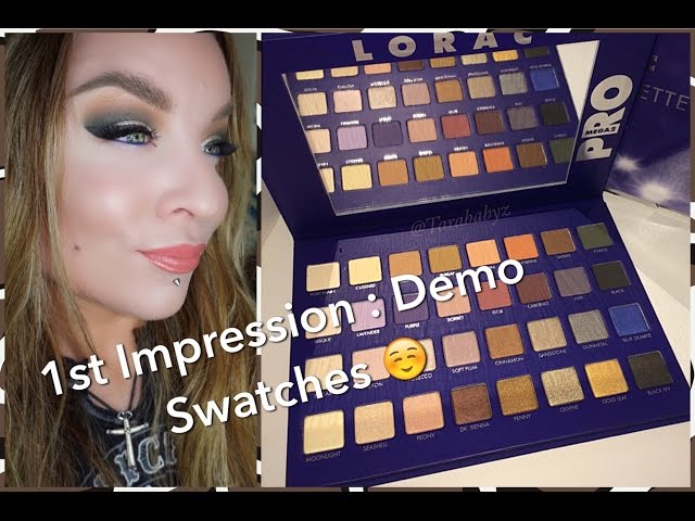 Lorac Mega Pro 2 Eyeshadow Palette for Holiday 2015 : 1st Impression : Demo : Swatches