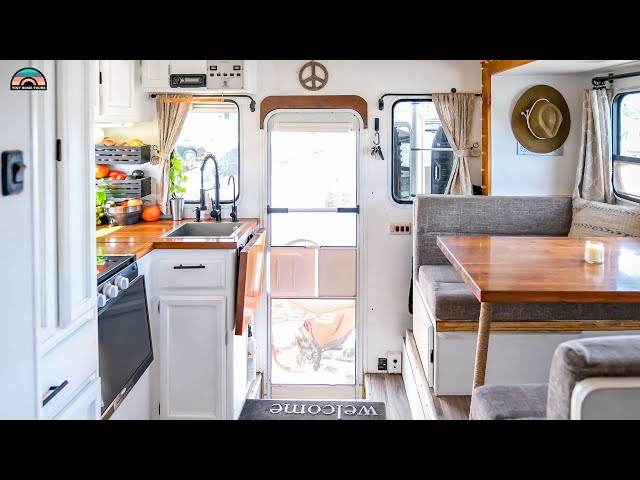 Stunning Truck Camper RV Renovation w/ Full Bathroom