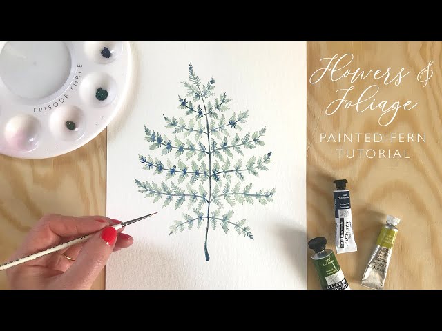 How to paint a watercolour fern