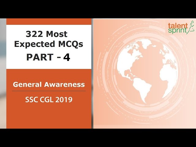 322 Most Expected MCQs of General Awareness | Part - 4 | SSC CGL | SSC CHSL | Railways - 2020