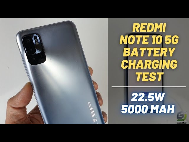 Xiaomi Redmi Note 10 5G Battery Charging test 0% to 100% | 22.5W fast charger 5000 mAh