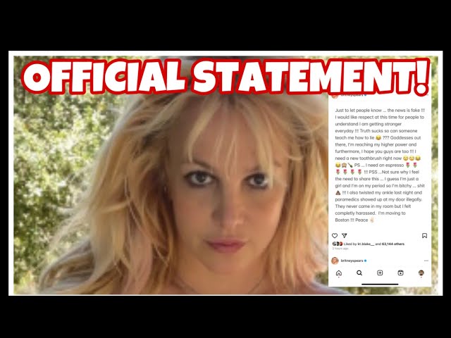 Britney Spears RESPONDS to “MENTAL BREAKDOWN”  (FANS WORRY)