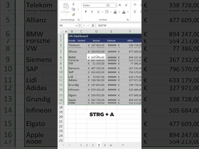 Tabellen mit 2 Klicks formatieren #Excel #Tutorial