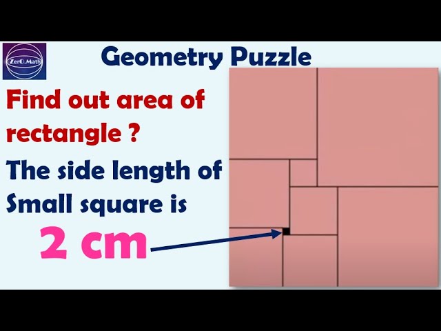 Find out area of rectangle puzzle | Geometry Puzzle |  hardest Puzzle | Math riddle | Zero Math