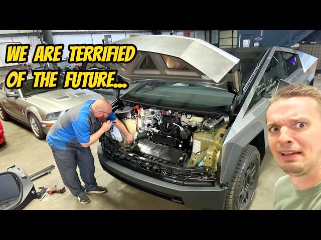 TEARING APART my Tesla Cybertruck made my mechanic want to RETIRE!!! And we found something BROKEN?