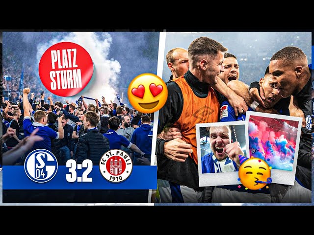 PLATZSTURM + AUFSTIEGS FEIER 🥰 Schalke 04 vs St Pauli STADION VLOG 🔥