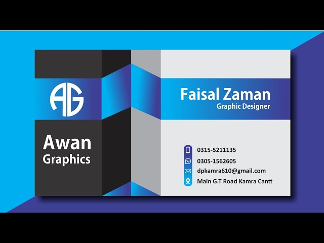 Business card design in Coreldraw || How to make professional visiting card design