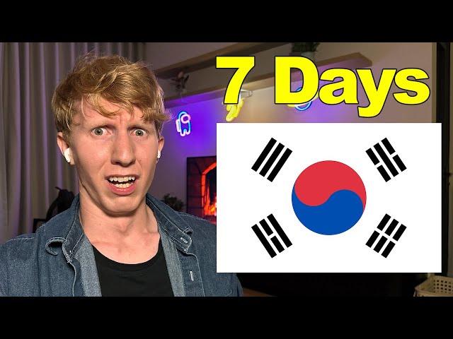 🔴 I'm going to learn Fluent Korean in 7 days 🇰🇷