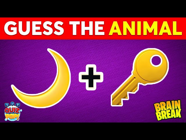 Guess the ANIMAL by Emoji? 🐶 | Animal Emoji Quiz | Brain Break