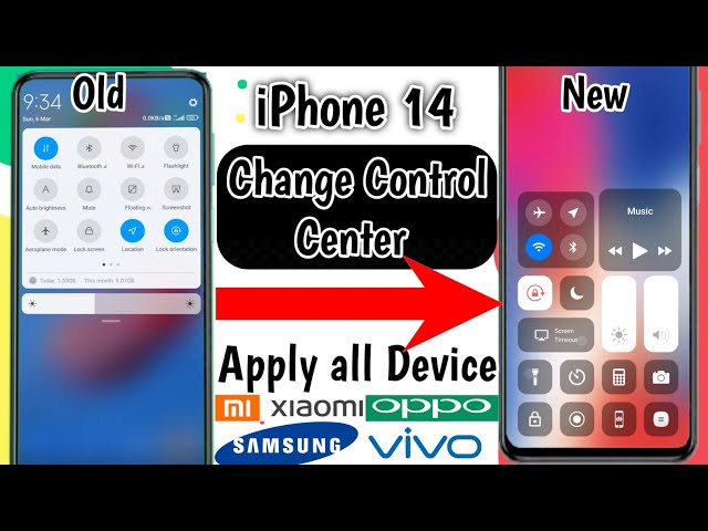 How to change Android to iOS control center /| Android to iPhone  #iphonenotificationpannel
