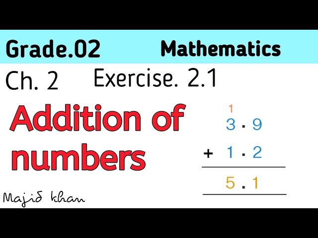 Addition || Unit 2 || Exercise 2.1 || Class 2 Mathematics