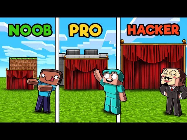 Minecraft - MYSTERY BUILD CHALLENGE! (NOOB vs PRO vs HACKER)