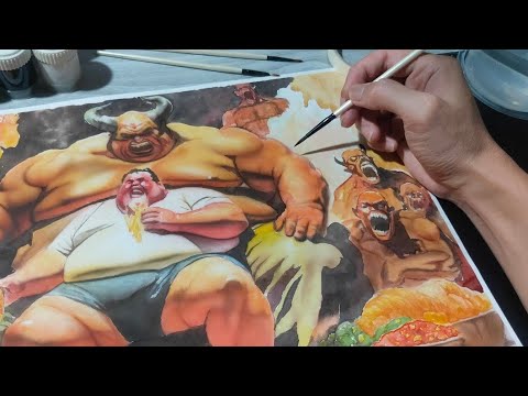 A Watercolor Journey Through the Seven Deadly Sins | Captivating Art Series