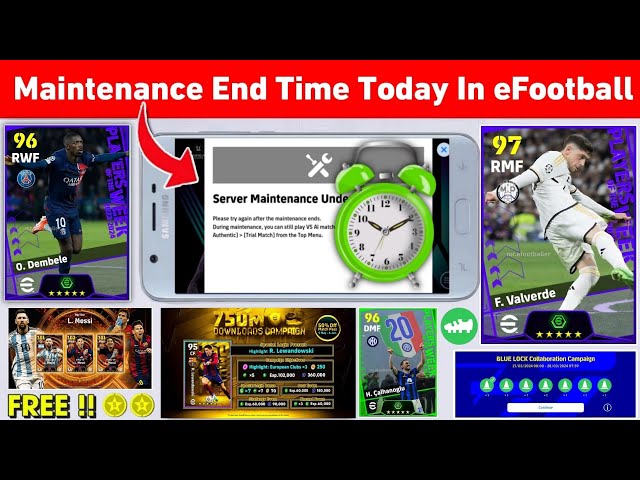 Today Maintenance End Time In eFootball 2024 Mobile | Pes Server Maintenance | Maintenance End Time