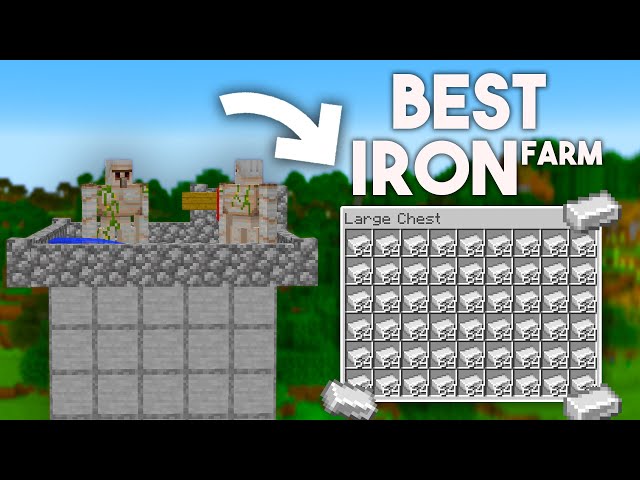 Best IRON Farm in Minecraft bedrock Tutorial 1.20! (MCPE/Xbox/PS4/Nintendo Switch/Windows10)