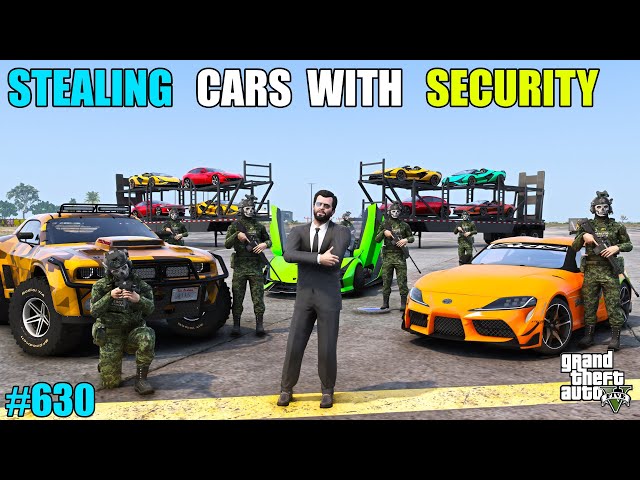 GTA 5 : STEALING LUXURY CARS FROM TRAIN WITH BODYGUARDS | GTA 5 GAMEPLAY #630