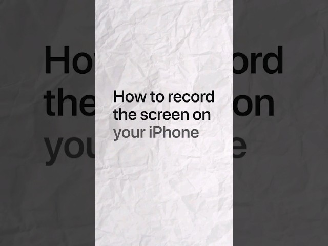 How to screen record on iPhone 15 | iPhone 15 Pro?