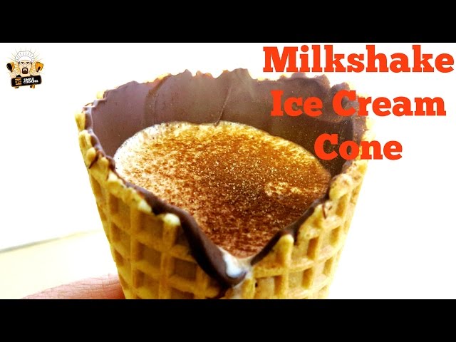 HOW TO MAKE A CHOCOLATE ICE CREAM CONE MILKSHAKE DIY EASY RECIPES FOR KIDS TO MAKE AT HOME
