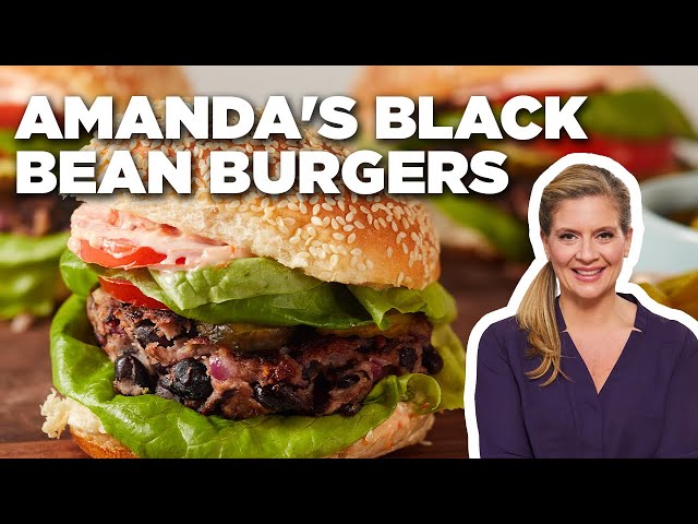 Amanda Freitag's Black Bean Burgers with Tomato-Lime Mayo | Food Network