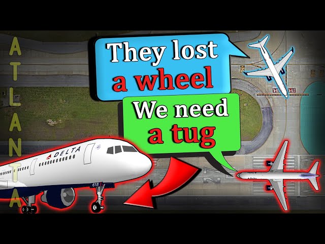 WHEEL COMES OFF Delta B757 before takeoff! | "It rolled down the runway"