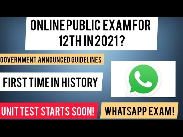 Online Public Exam for 12th Std Through Whatsapp |First Time in History!