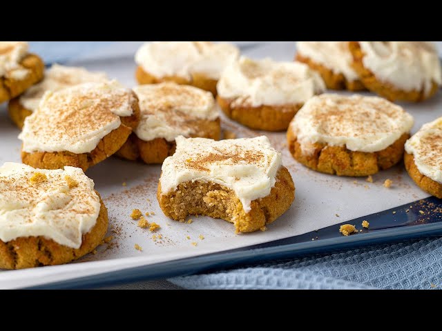 Keto Pumpkin Cookies [with Cream Cheese Icing]