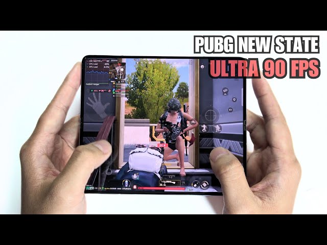 Samsung Galaxy Z Fold 5 test game PUBG New State Max Setting Ultra 90 FPS