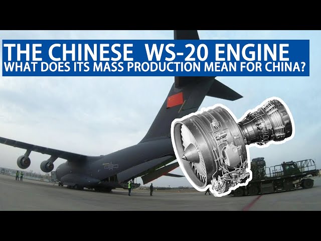 What does the mass production of the domestically-produced WS-20 engine mean for China?
