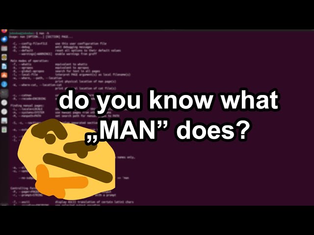 What Does The 'Man' Command Do In Linux?