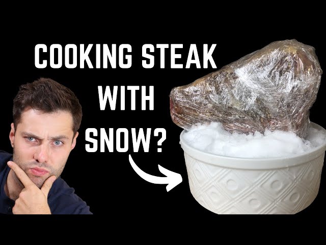 Using Snow to Cook a Better Porterhouse #shorts