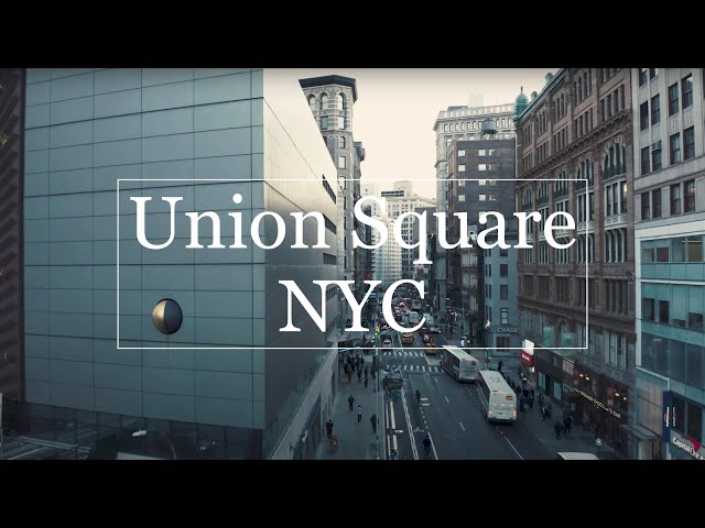 4k Union Square drone, Manhattan NYC