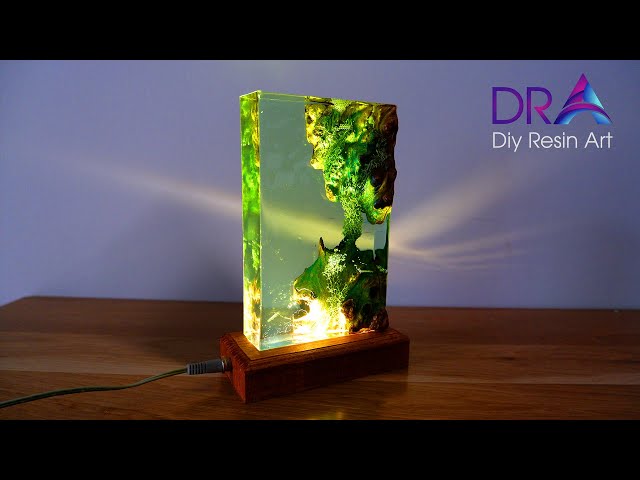 How to make this beautiful Epoxy Resin lamp - Epoxy Resin lamp Art with DRA | Diy Resin Art